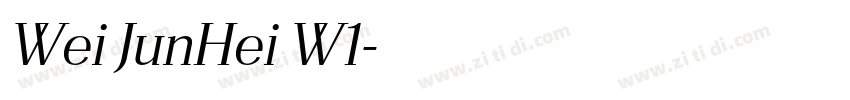 Wei JunHei W1字体转换